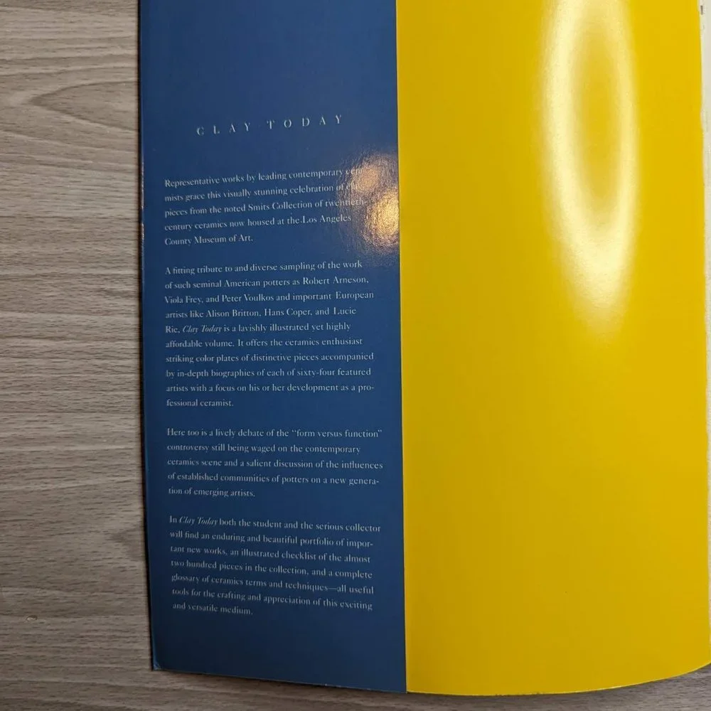 Clay Today Contemporary Ceramists and Their Work Paperback Oversized Book